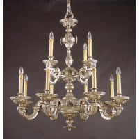 Bronze chandelier without crystal