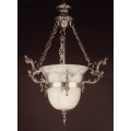 Bronze Chandelier with Glass Shade GRF0023.3